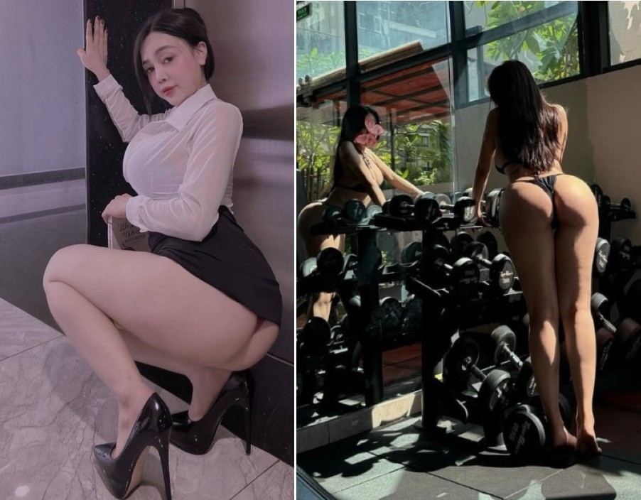 Gymer đít bự nằm tận hưởng cu dài